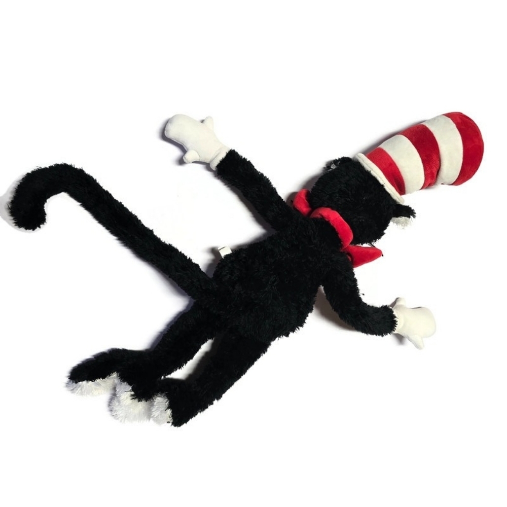 Vtg. 2002 Dr. Seuss Cat in The Hat Black White Red Stuffed Plush Manhattan Toy - Picture 3 of 8